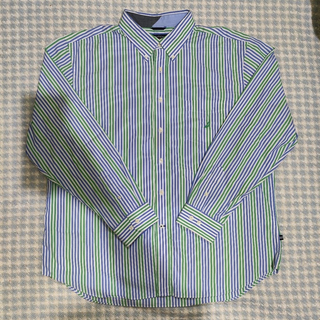 kemeja lengan panjang pria nautica size XXL mulus (likenew)