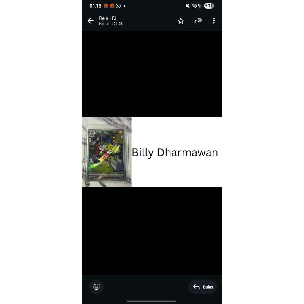 kartu ucapan selamat datang (billy)