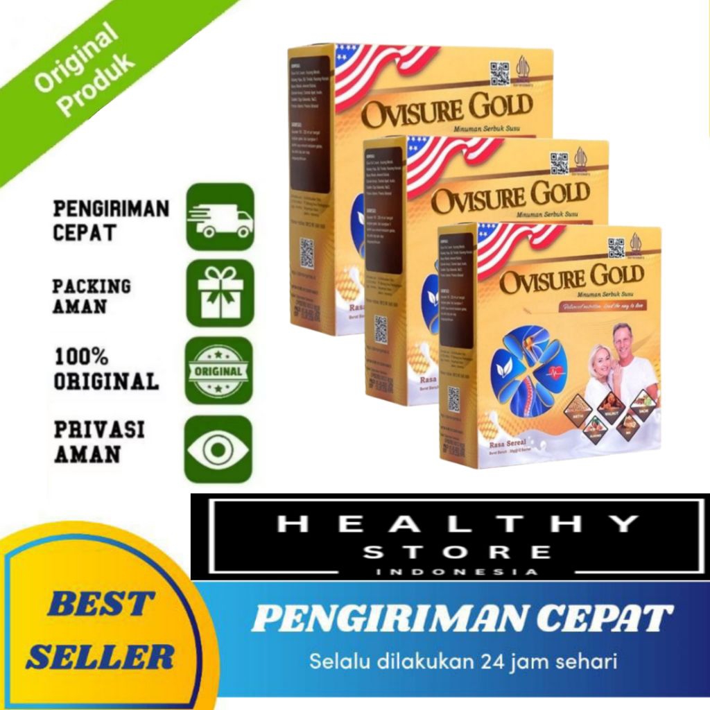 

PAKET 3 BOX OVISURE GOLD MILK SUSU OBAT TULANG DAN SENDI YG SEHAT 100% DIMFOR USA