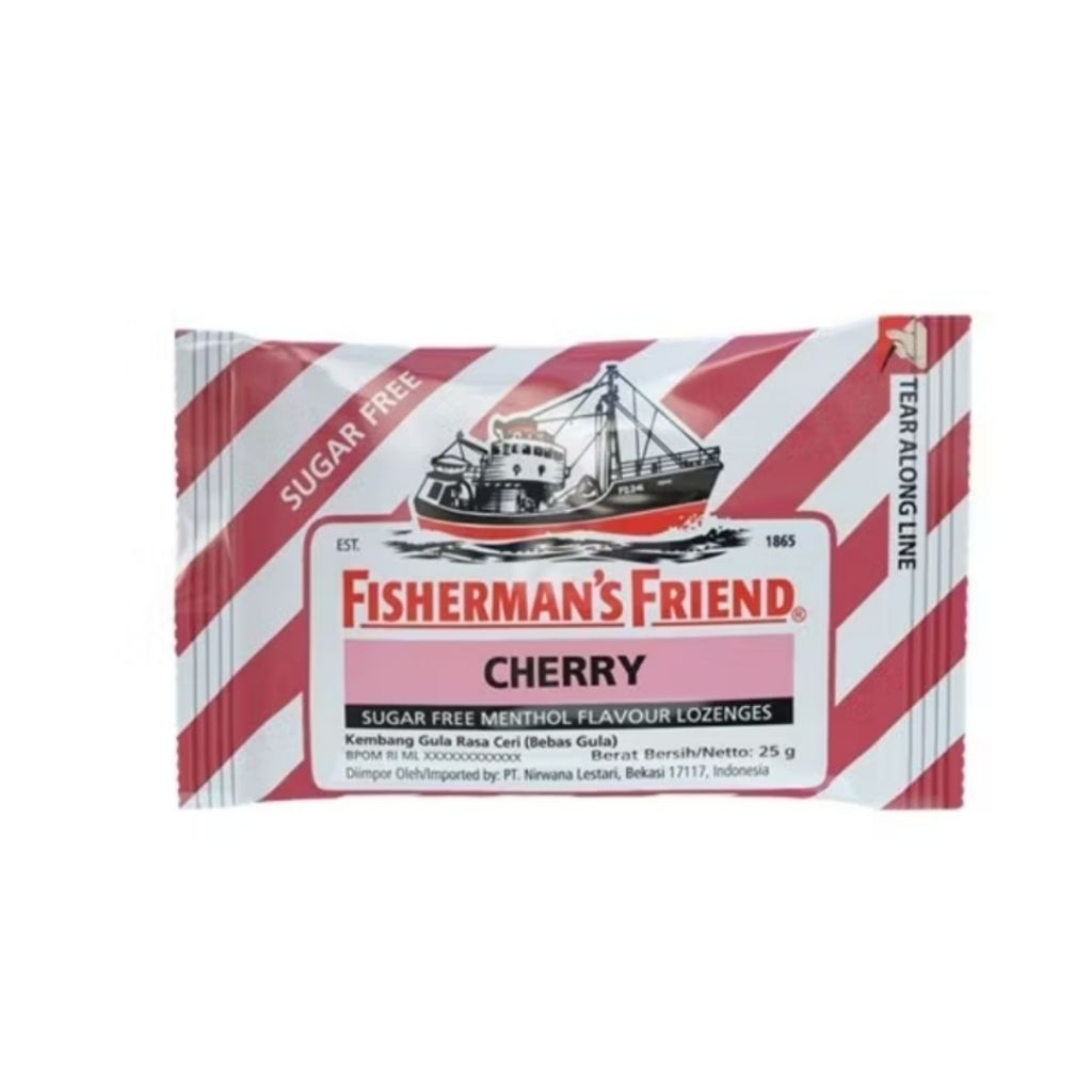 

Fisherman's Friend Sugar Free Cherry 25 Gr/Permen Sugar Free/Permen melegakan tenggorokan