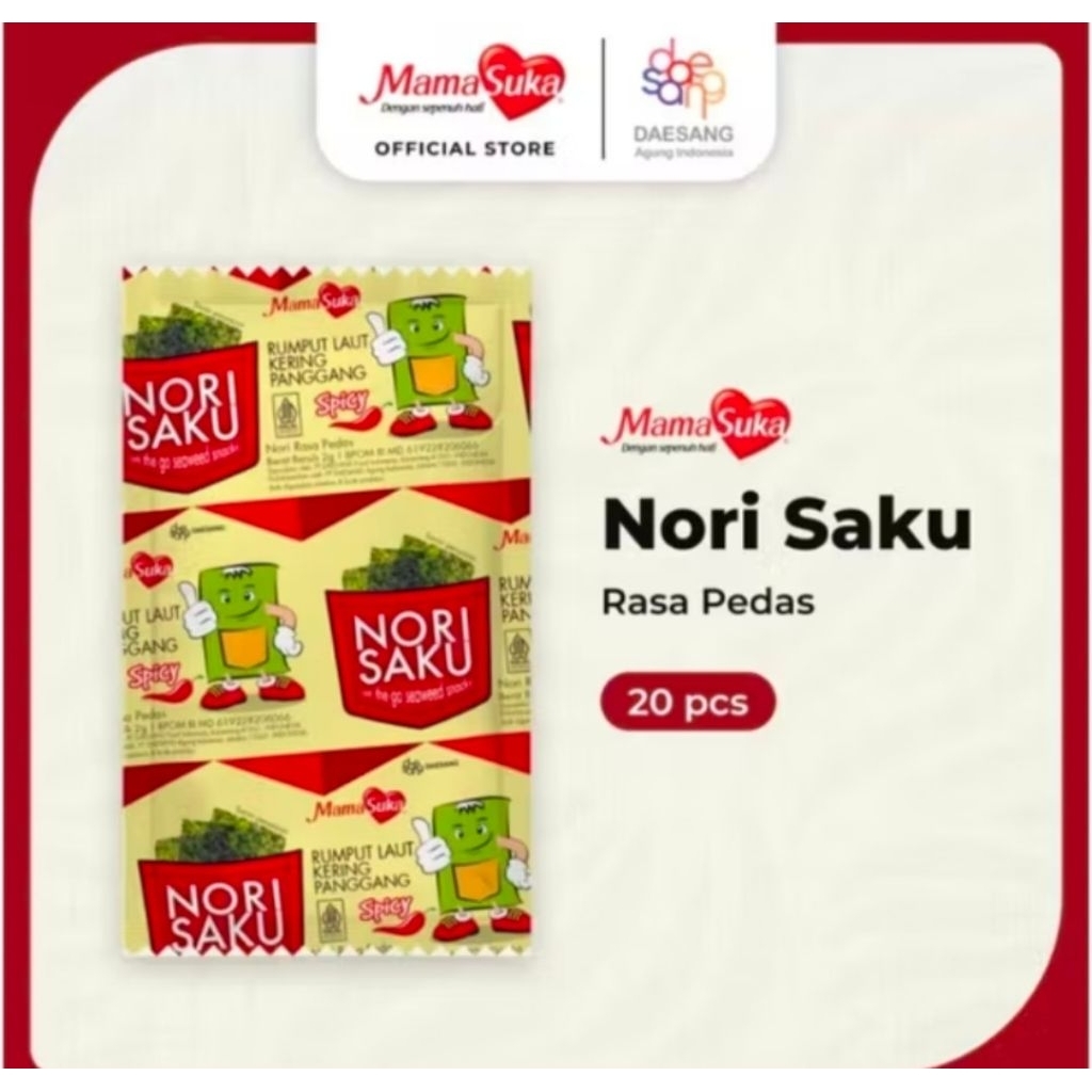 

Nori Saku-Mama suka 1 pack isi 20bks