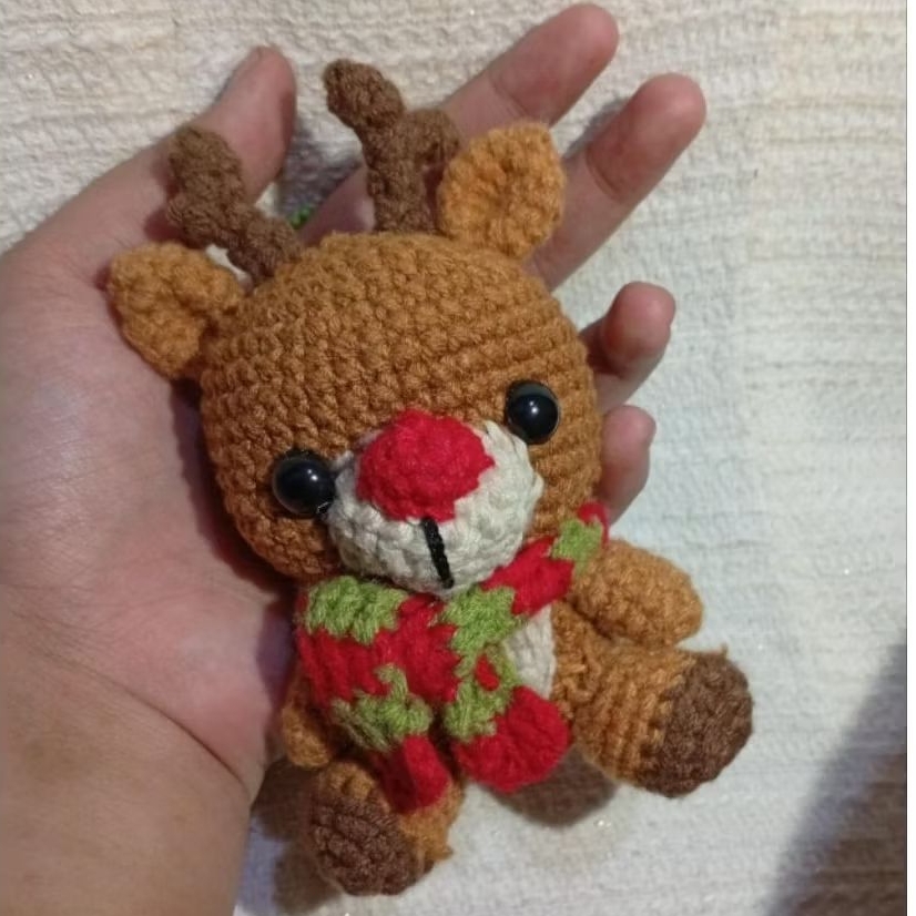Amigurumi rusa Natal / boneka rusa natal