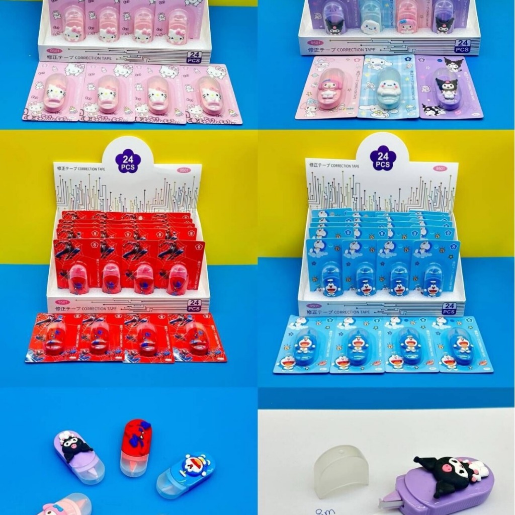 

Correction Tape Mini Motif Doraemon, Spiderman Tip-ex Mini Anak Sekolah Karakter Kartun Lucu