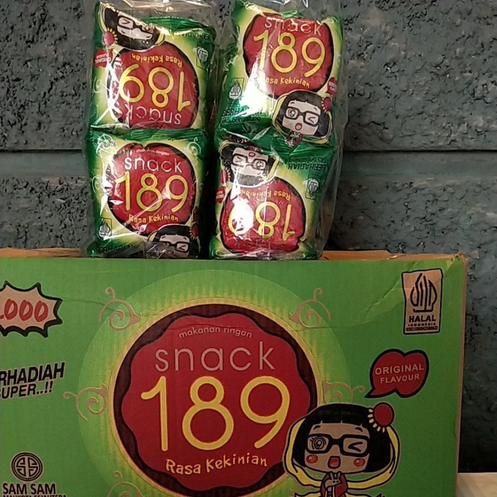 

SNACK 189 RASA KEKINIAN SNACK VIRAL BERHADIAH SUPER ( 1 PACK ISI 10 PCS)