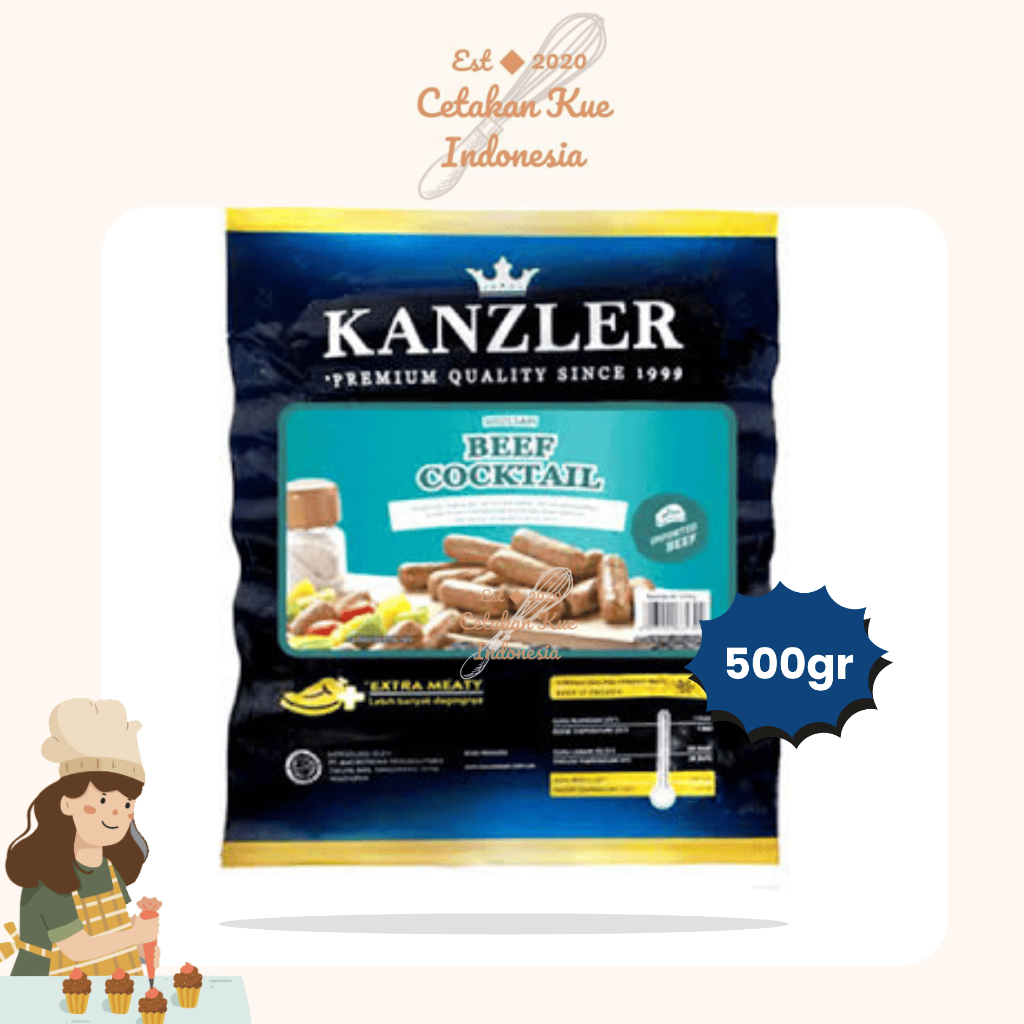 

{CKI} KANZLER BEEF COCTAIL SAUSAGE EXTRA MELT 500GR | Frozen Food Kanzler Beef Coctail Sausage 500gr