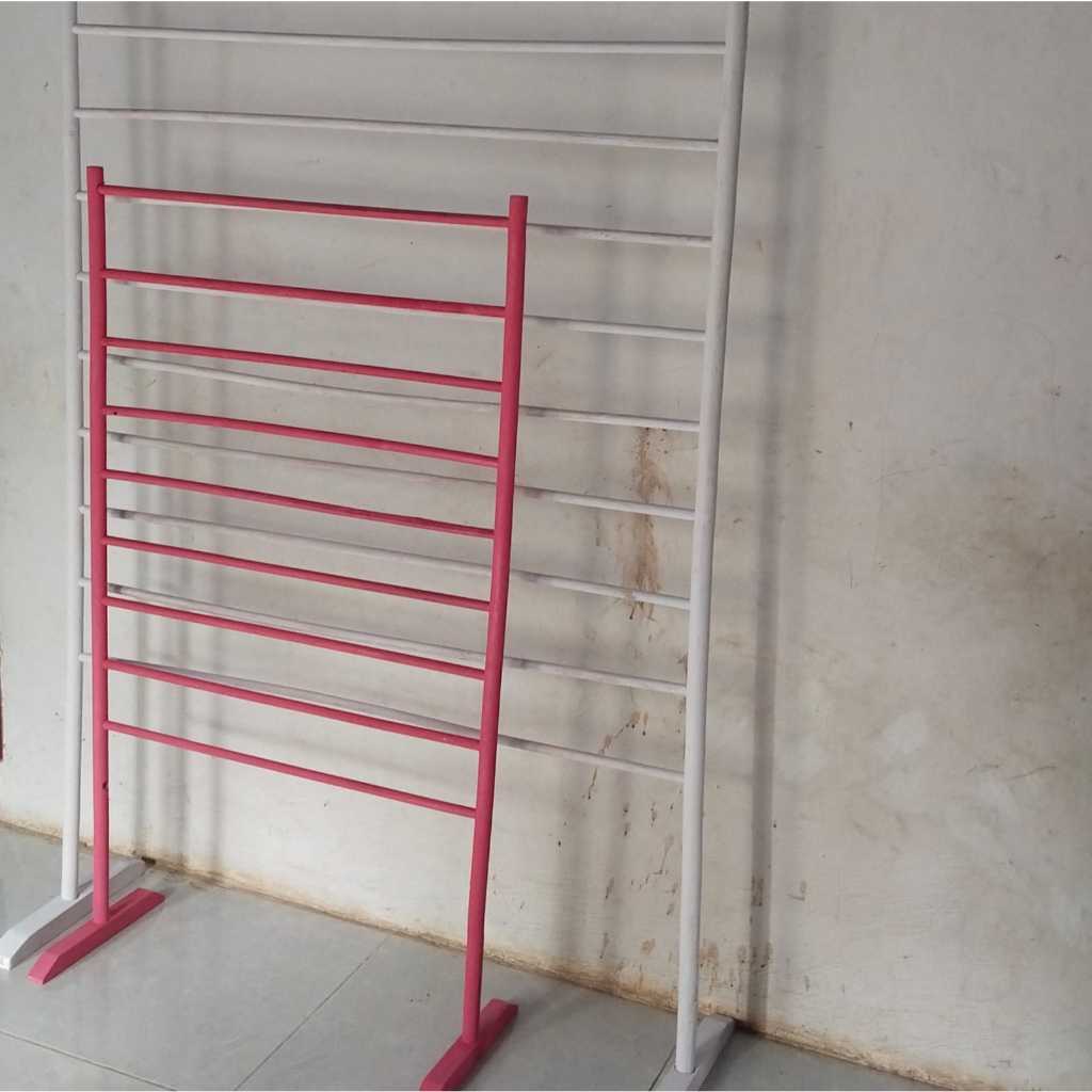 RAK HIJAB SINGLE - RAK HIJAB KAYU BULAT KOKOH & MINIMALIS/ RAK UNTUK KAIN / HIJAB / KERTAS KADO