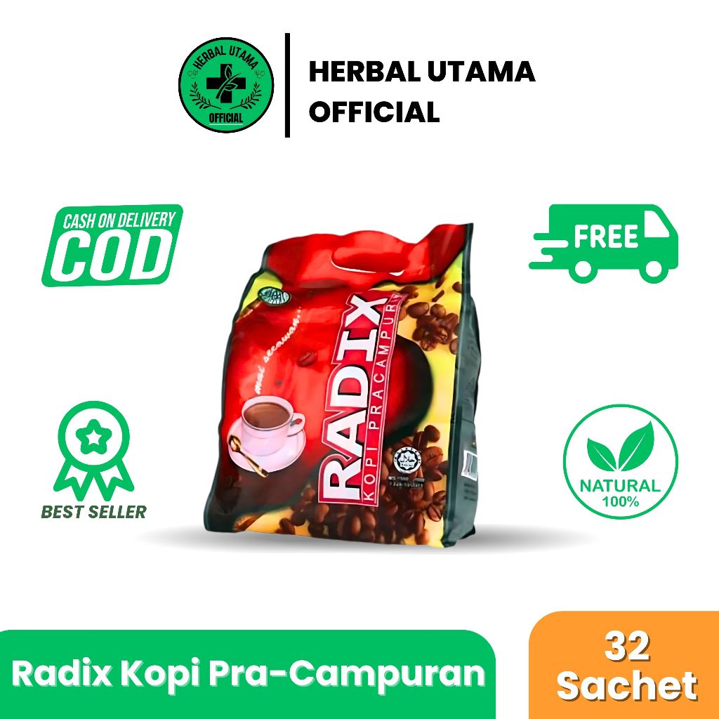 

HPA Radix Premix Coffee 32 Sachets ORIGINAL | Radik Kopi