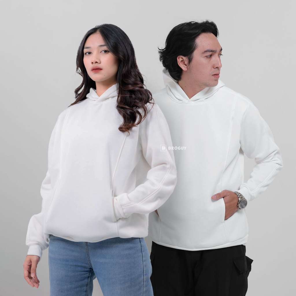 Hemat Broguy Hoodie Pria Wanita Unisex Fleece - Olive