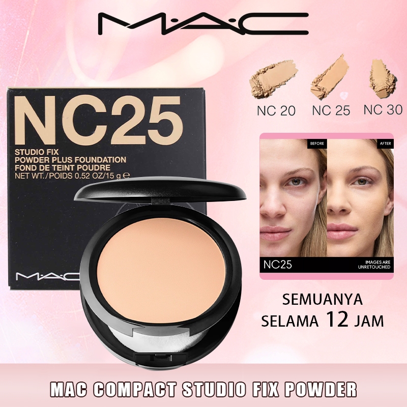 MAC Compact Studio Fix Powder Plus Foundation 15G / Bedak Padat / Bedak Mac