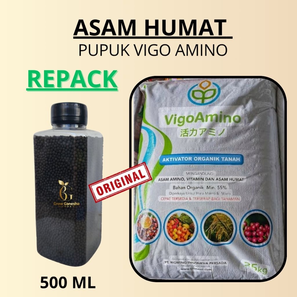 ASAM HUMAT || PUPUK VIGO AMINO || REPACK || 500 ML