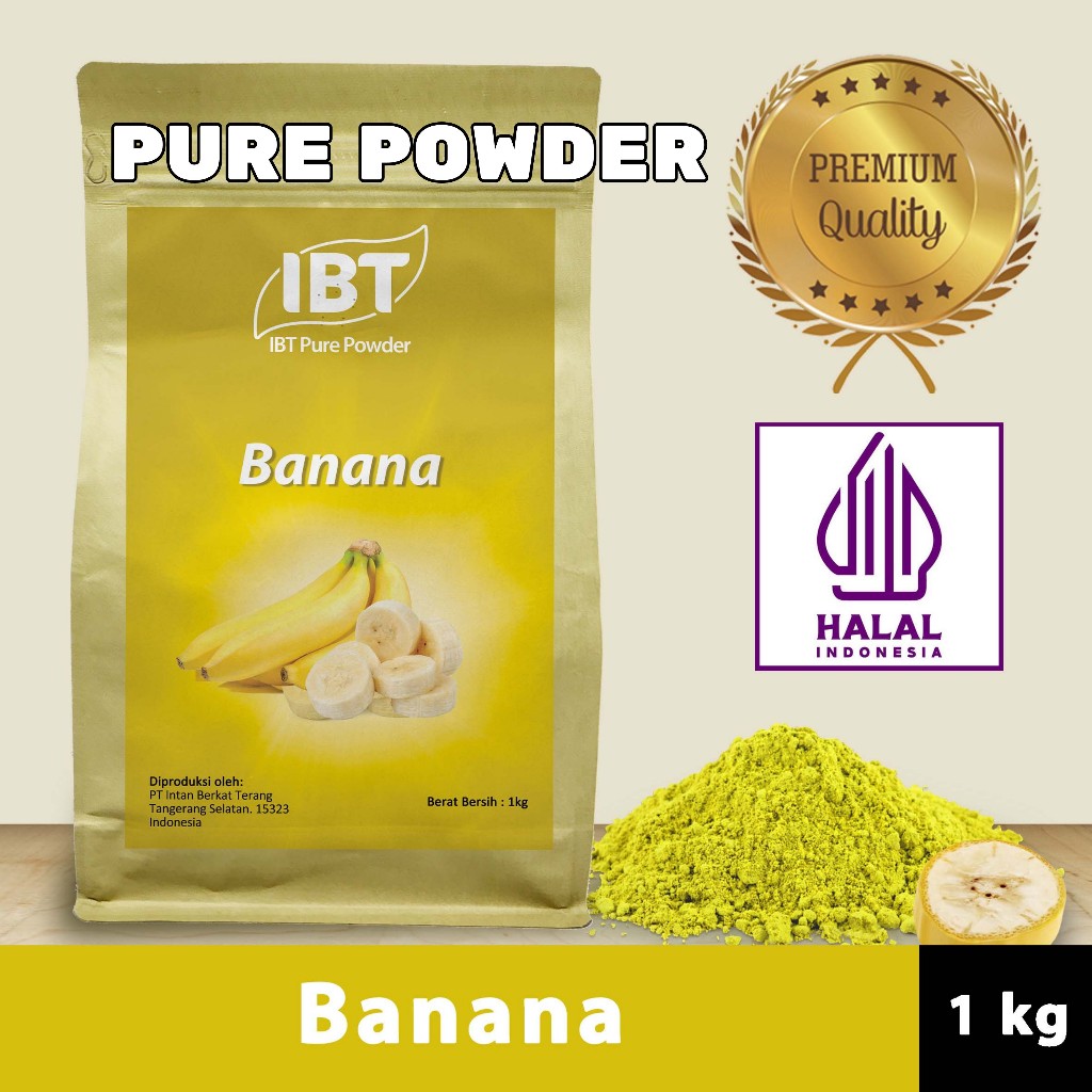 

Pure Banana Powder Essence Murni Bubuk Pisang Import Makanan Kue