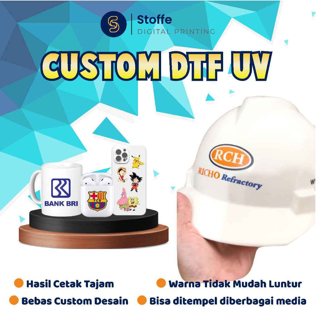 

Cetak Sticker UV DTF/Sticker Timbul/Sticker UV meteran