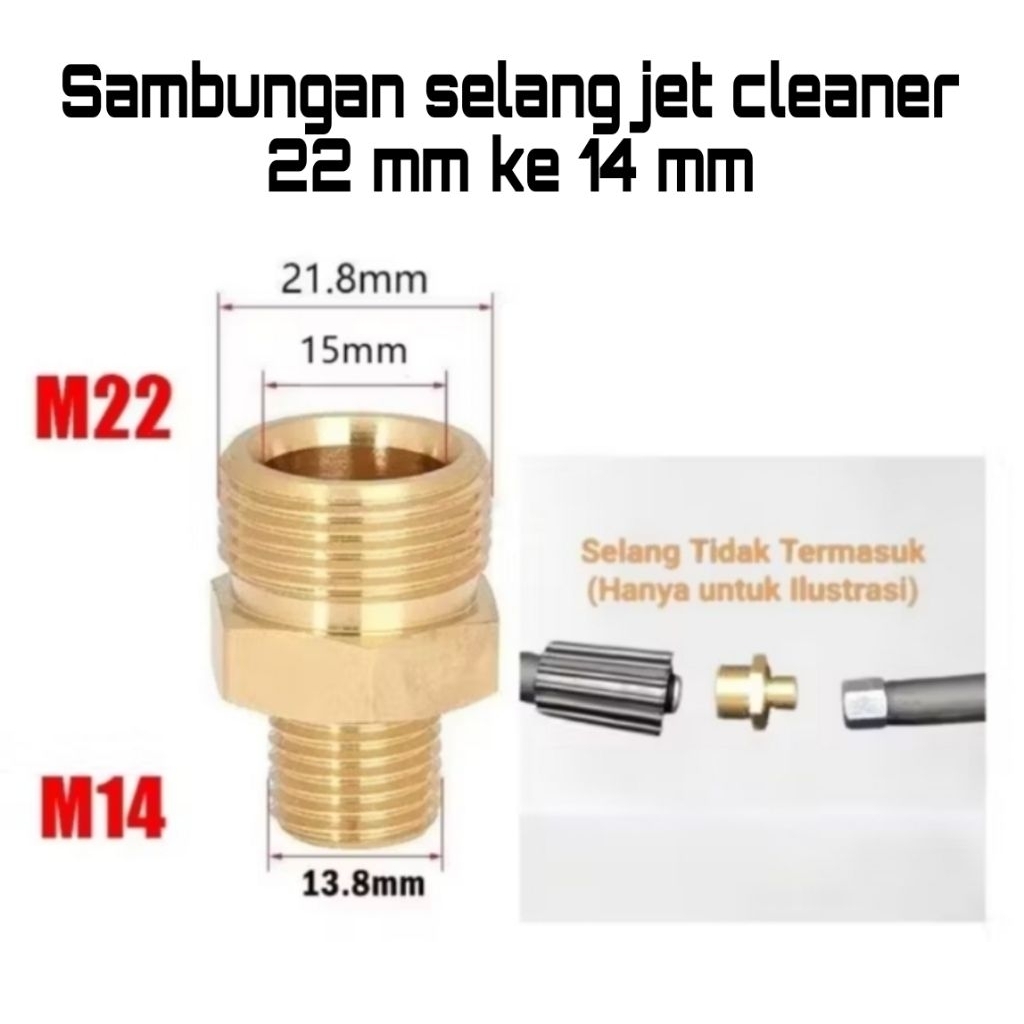 Sambungan selang jet cleaner konektor selang jet cleaner