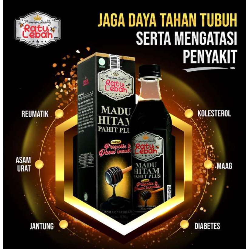 

Madu Hitam Pahit Plus Ratu Lebah 470gr – Herbal Diabetes, Asam Urat, Kolesterol, Stamina Pria