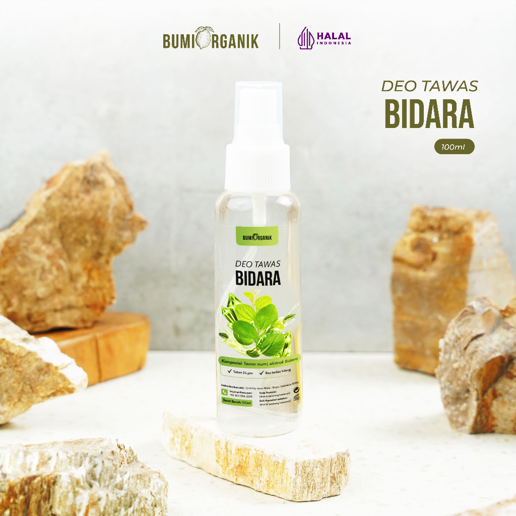 TAWAS SPRAY DEODORANT 100ML BIDARA - BUMI ORGANIK / PENGHILANG BAU BADAN / ANTIPERSPIRANT / TAWAS SP