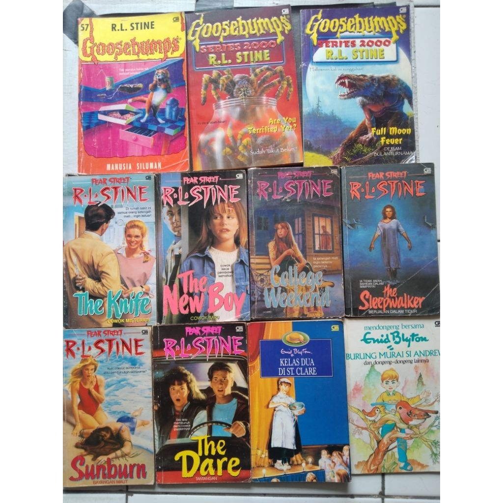 Novel Bekas Orginal Novel R.L. STINE GOSSEBUMPS & FEAR STREET - NOVEL ENID BLYTON LIMA SEKAWAN Novel
