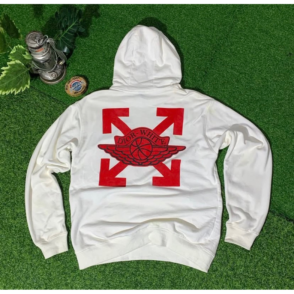 HOODIE DIOR WHITE ORIGINAL SECOND BRANDED MURAH VINTAGE