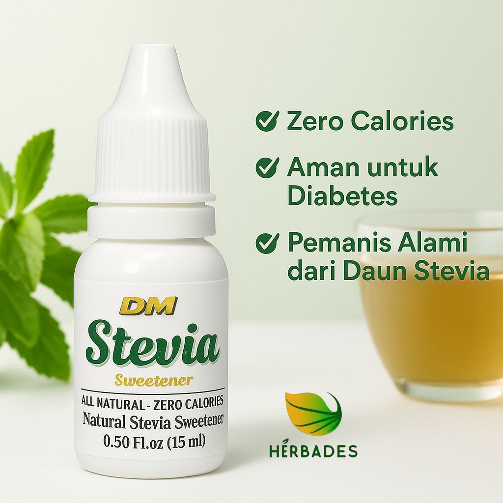 

DM Stevia Sweetener 15ml – Pemanis Alami Zero Kalori Aman untuk Diabetes & Diet