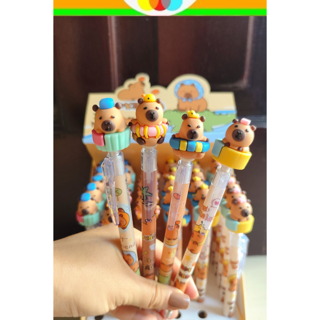 

PULPEN CETEK KEPALA KARET CAPYBARA | PULPEN TINTA HITAM | ALAT TULIS SEKOLAH | PEN CAPYBARA | PEN LUCU| SKM