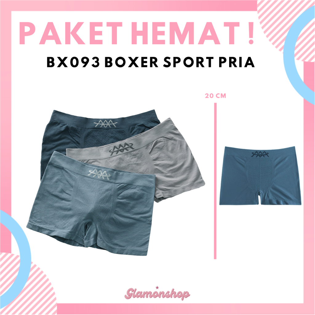 [LEBIH HEMAT, BUNDLING BX093 ] GS Paket Hemat Bundling Boxer Pria Sport  Lusinan