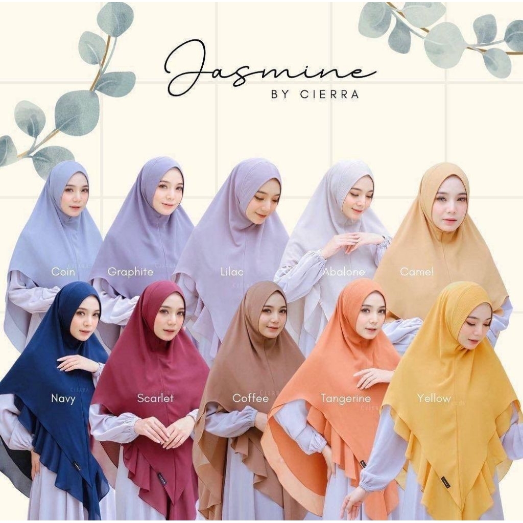 Khimar Jasmine by Cierra | hijab jasmine | khimar jasmine | khimar original branded| hijab khimar | 