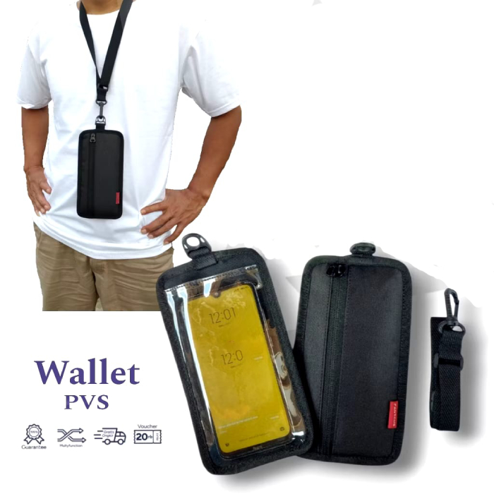 Tas Hp dan Uang Dompet gantung leher| Tas selempang Hp dan uang pria wanita termurah | Tas HP Pria W