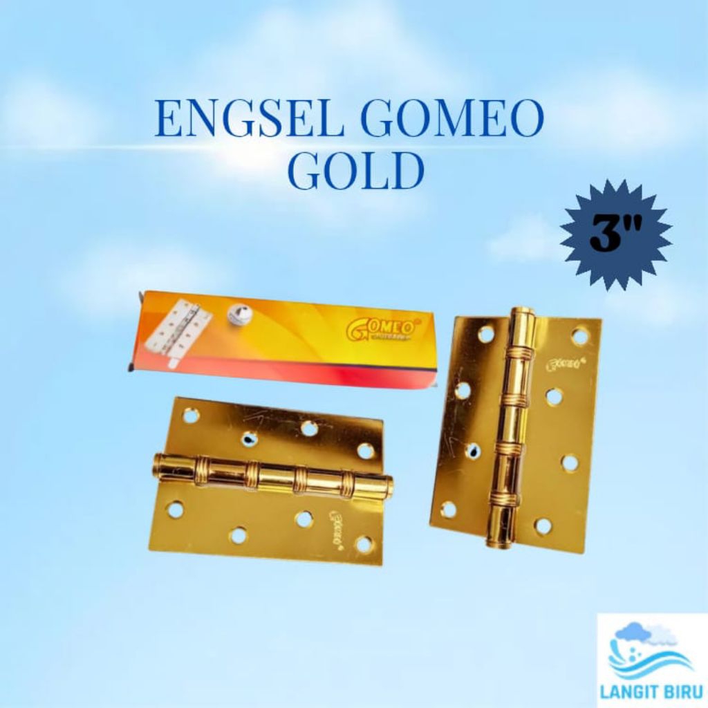 ENGSEL PINTU JENDELA BEARING GOLD GOMEO 3"