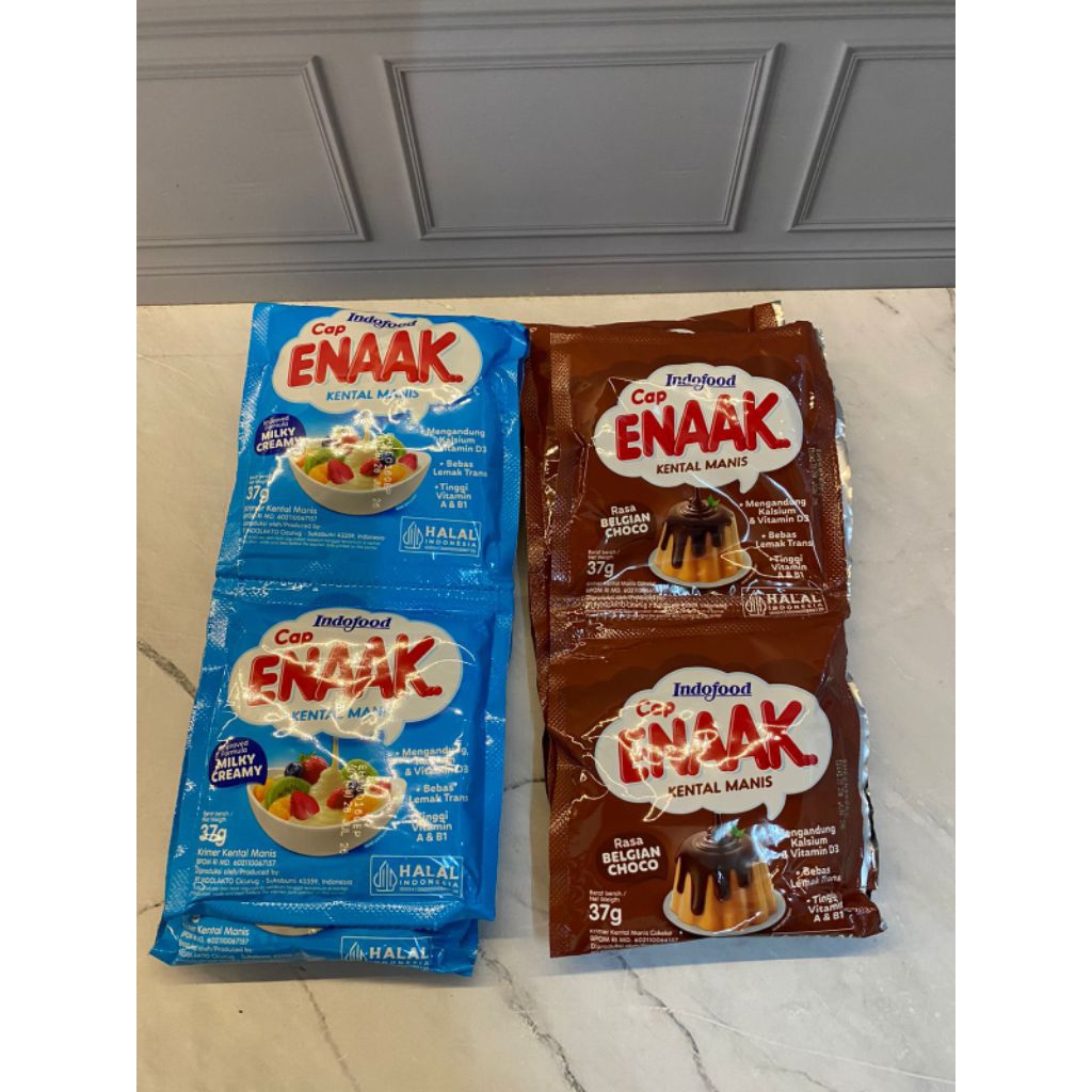 Susu enak sachet putih dan cokelat/susu enak renceng isi 6 sachet