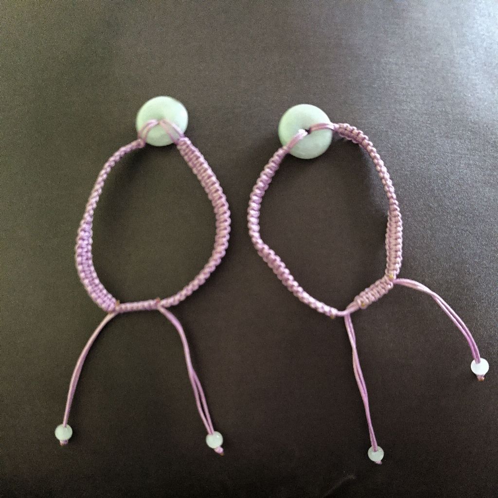 Gelang Giok Asli Tali Ungu