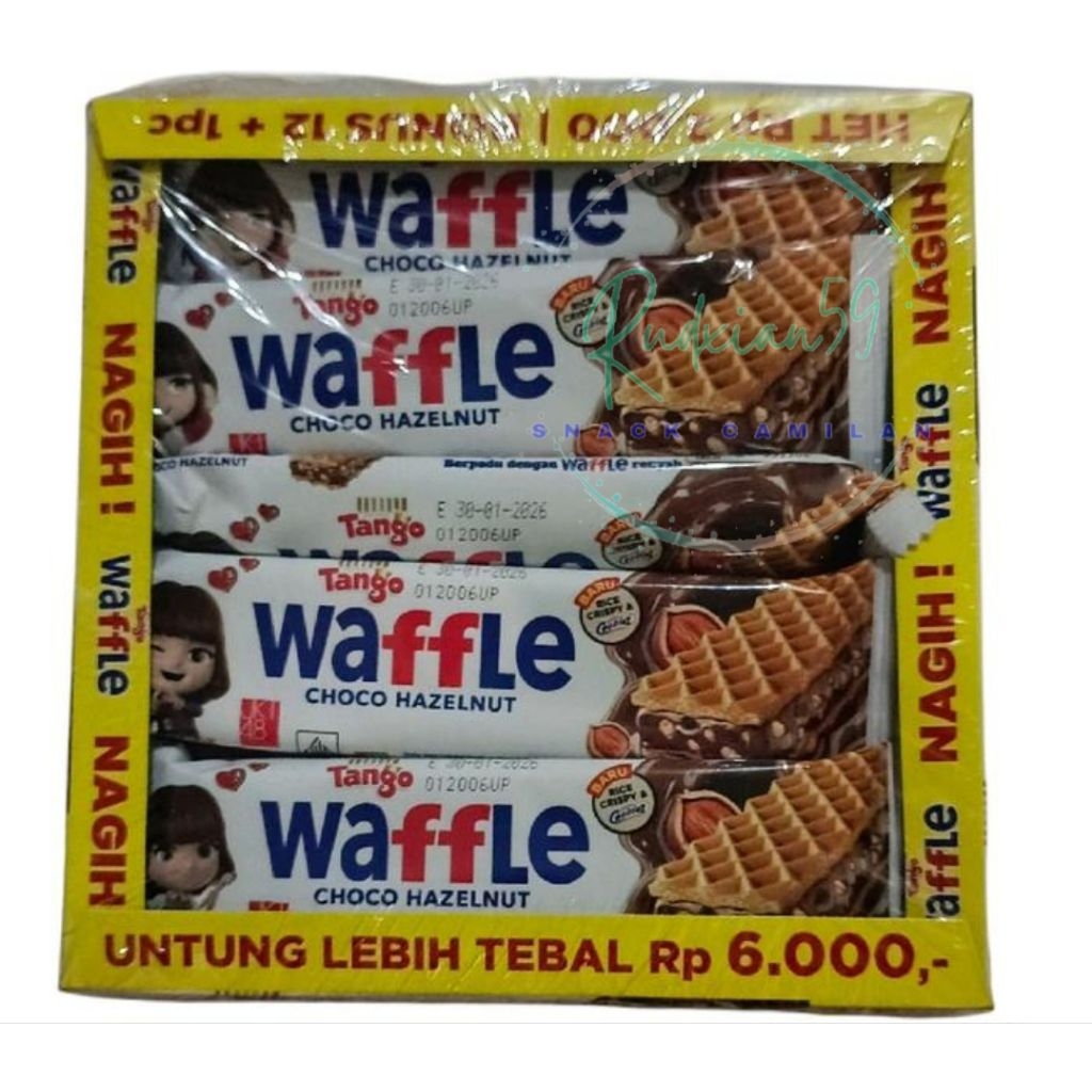 

Waffle tango choco hazelnut box isi 12+1pcs 25 grm edisi JKT48