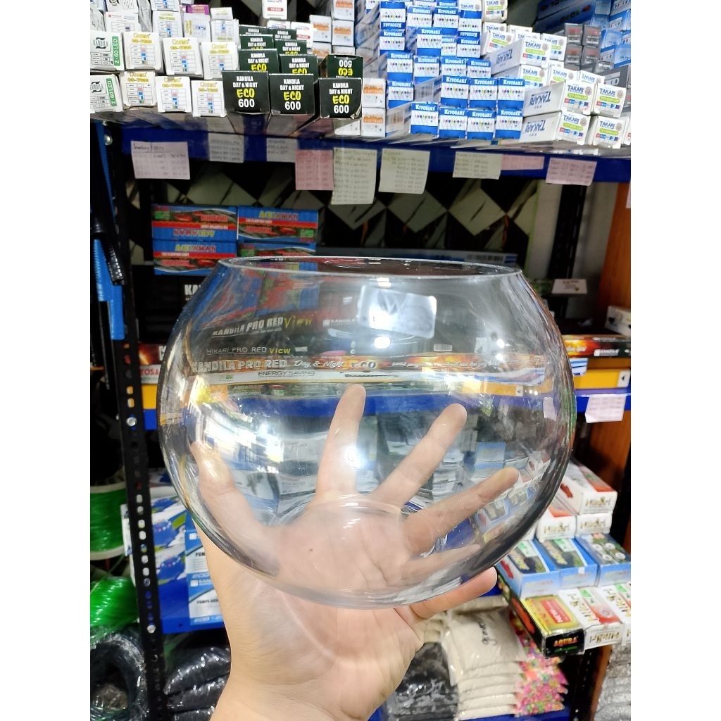 AQUARIUM BULAT // 3,5 LITER // KACA // LUNA