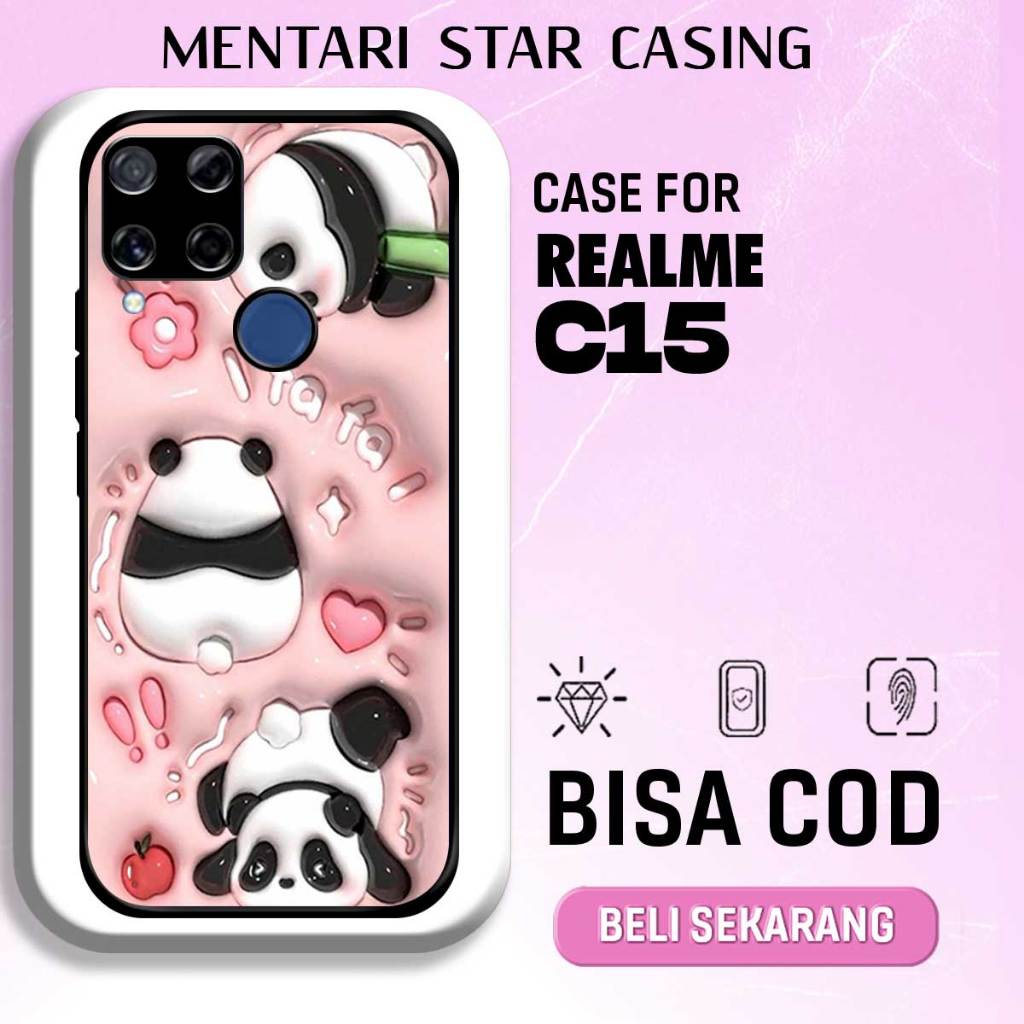 CASE REALME C15 - Softcase Premium Matte Hard Case - Case Glossy Motif ANAK ANAK