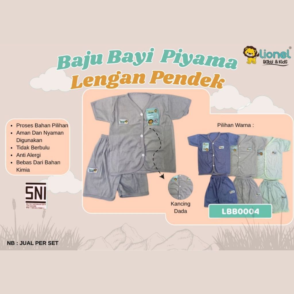 Lionel Baju Bayi Set / Baju Bayi Pendek / Baju Bayi Panjang / Baju Bayi Piyama / Baju Bayi / Celana 