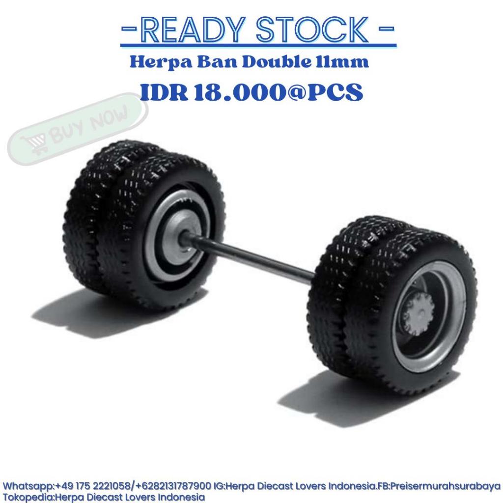 Herpa Ban Double 11mm, Silver 1:87 HO