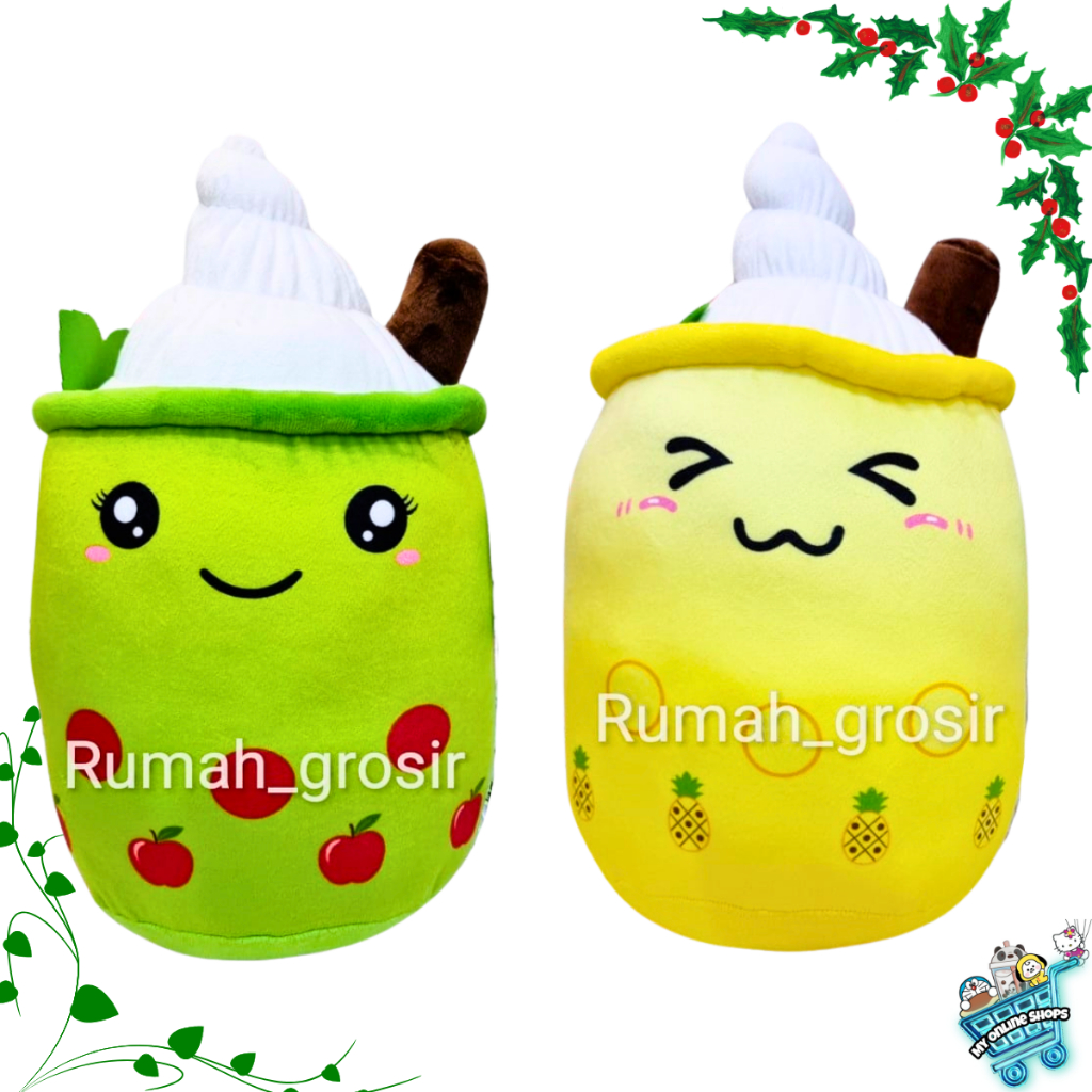Boneka Boba Ice Cream Brown Sugar Blueberry Semangka Nanas
