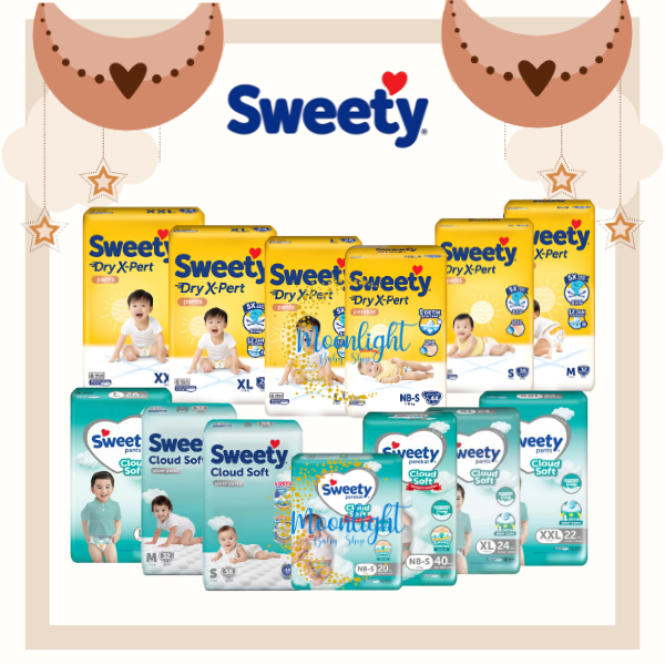 Popok Bayi SWEETY Bronze Comfort & Pants | Silver Soft Cloud Pants | Happy Nappy