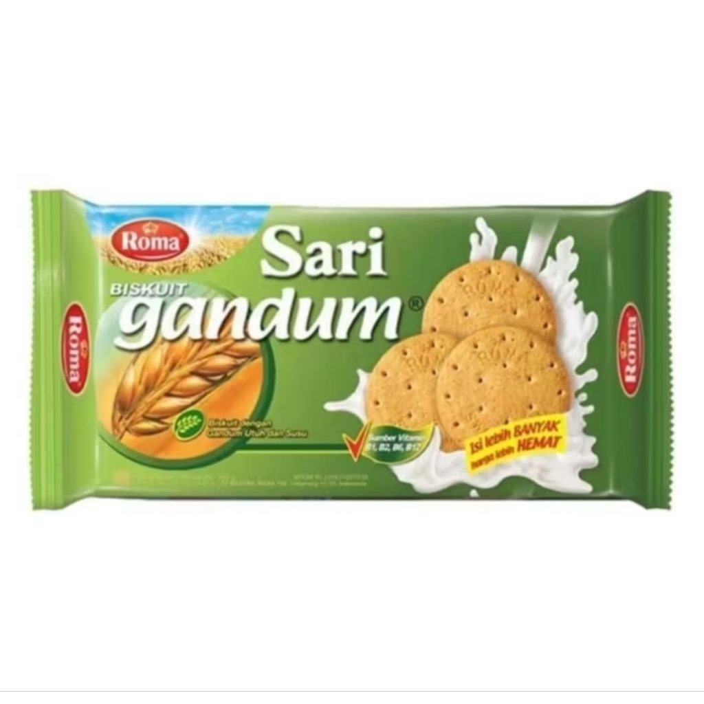 

Roma sari gandum 240 gram dus / Biskuit roma sari gandum 240 gram dus