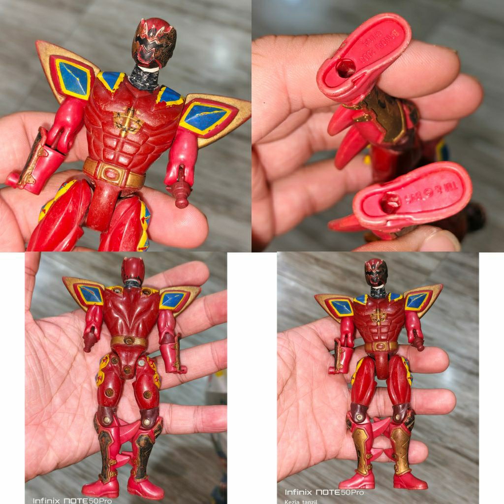 ACTION FIGURE FIGUR SUPERHERO SUPER HERO POWER RANGERS POWERRANGERS POWER RANGER DINO THUNDER MERAH 