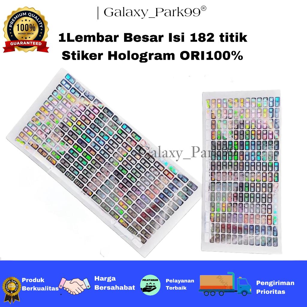 

1Lembar Besar Isi 182 titik Stiker Hologram ORI100% 3D Segel Silver Original Sticker Seal Produk Tanda Label Produk Terbaru [GLX]