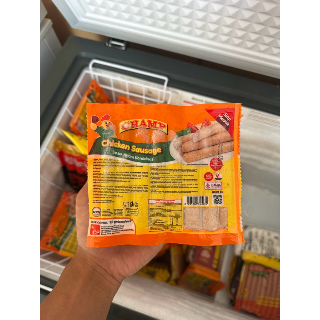 

Sosis Ayam Champ (Isi 15pcs) 375gr