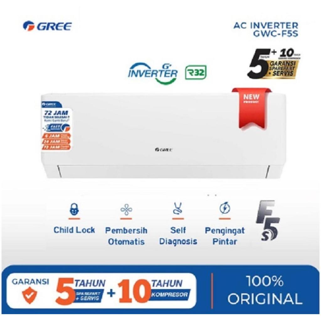 AC GREE INVERTER - 1/2PK GWC05F5S / 1PK GWC09F5S / 1,5PK GWC12F5S / 2PK GWC18F5S/ 2,5PK GWC24F5S