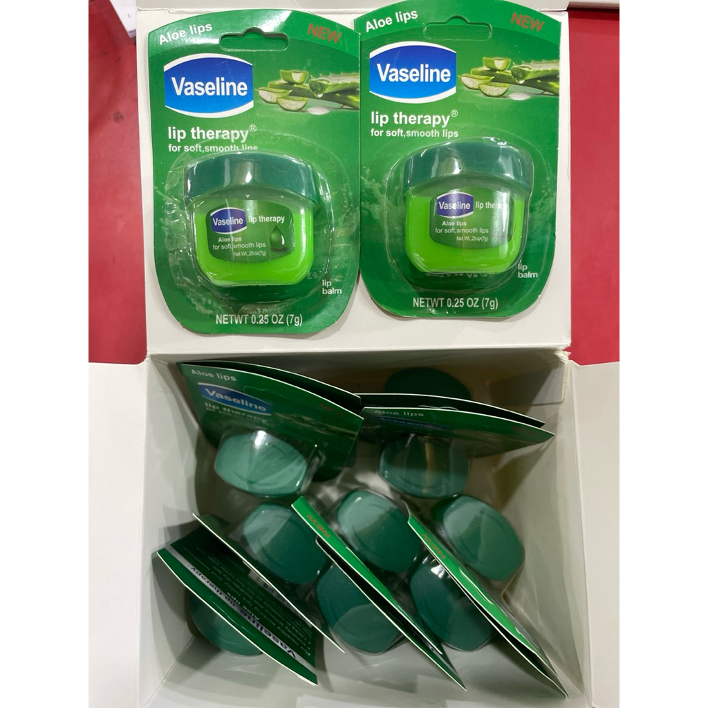 (12pcs)Vaseline Therapy Lip Balm Pelembap Bibir Kecil Mini 7 Gr