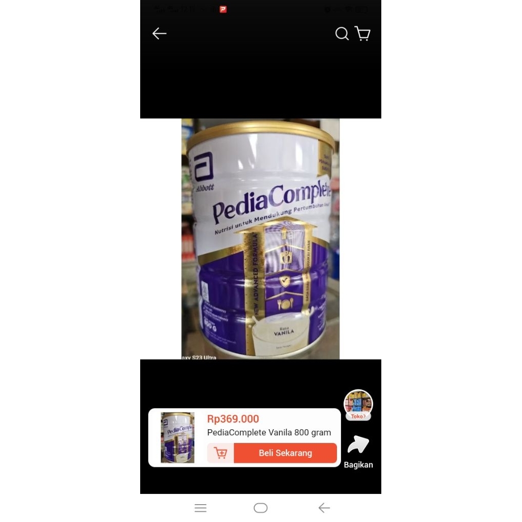 

pediasure complete rasa vanila 850 gram