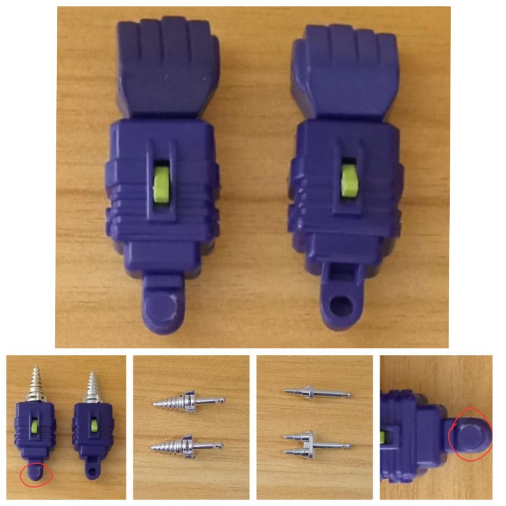 Part Tangan Transformers G1 Decepticon Constructicon Devastator. Preloved / Bekas