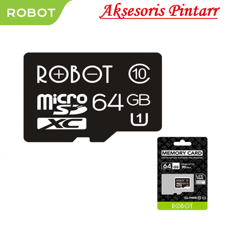 Robot Kartu Memori HP Micro SD 64GB Class 10 Memory Card Original