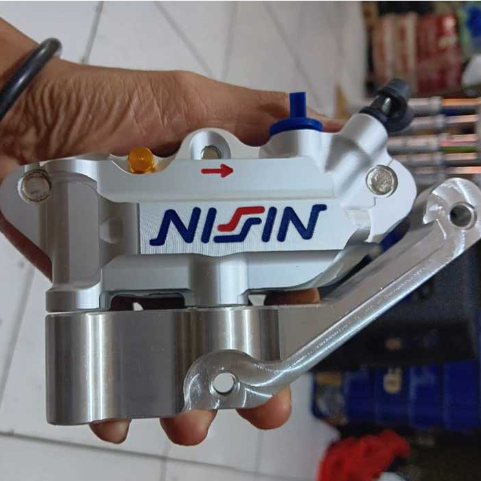 Braket Kaliper Rem Depan Nissin Monoblok CNC pnp Shockbreaker Shok Depan Tiger MP Primus