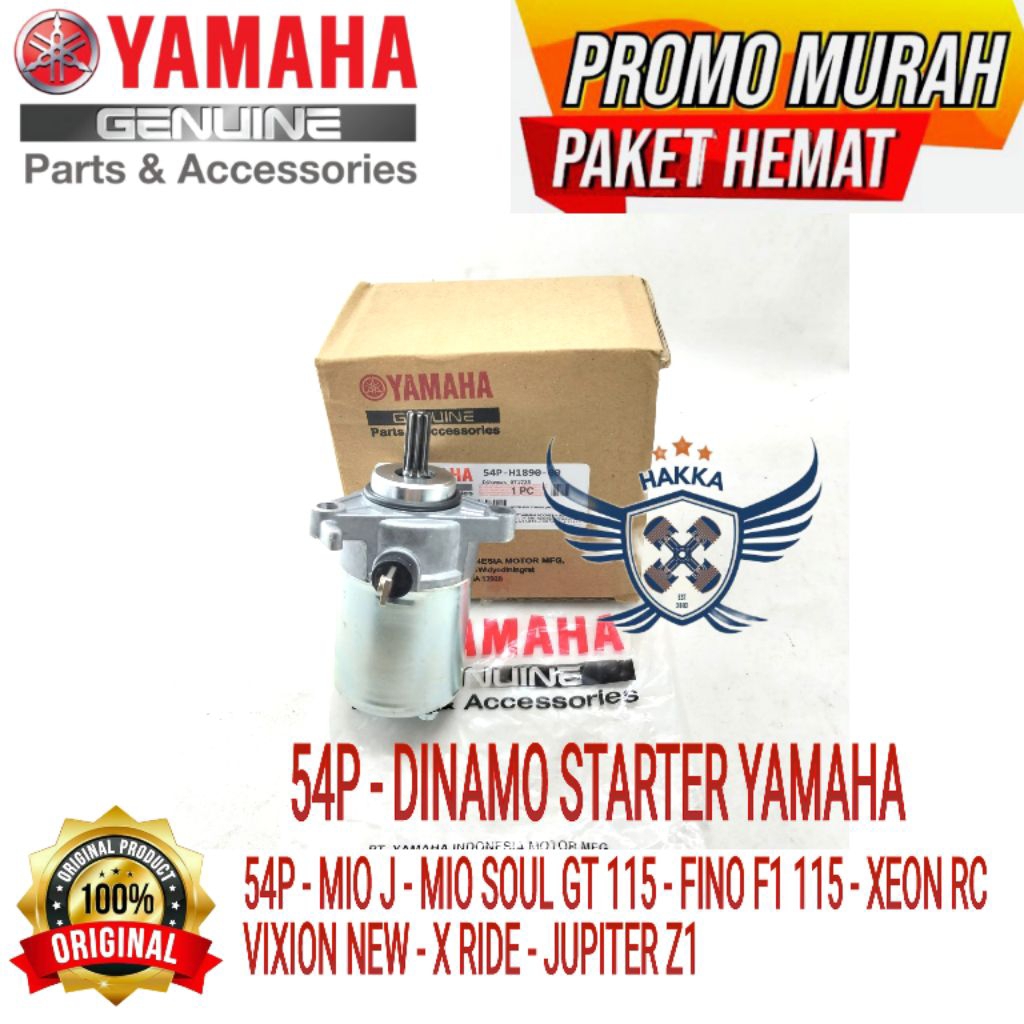 54P ORIGINAL DINAMO STARTER YAMAHA MIO J, DINAMO STARTER MIO SOUL GT 115, DINAMO STARTER FINO F1 115
