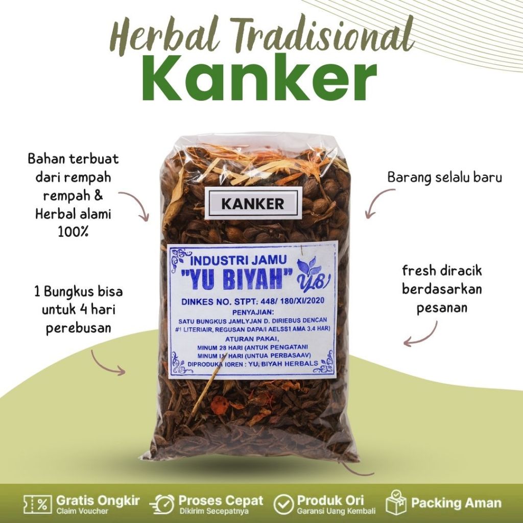 

Jamu Godok Kanker Herbal Tradisional 100% Rempah Alami Dinkes