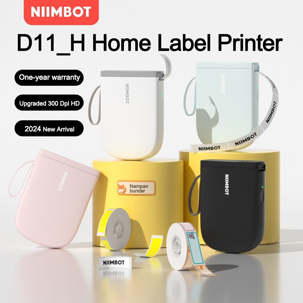 

NIIMBOT D11 Printer Label Pintar Portabel -Bluetooth Thermal Label Maker