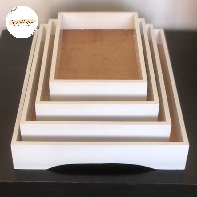 Kotak Hantaran Berkaki / tray seserahan kayu jati asli